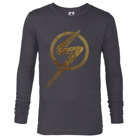 Marvel Studios’ Ms. Marvel Gold Logo - Long Sleeve T-Shirt for Men - Customized-Charcoal Heather