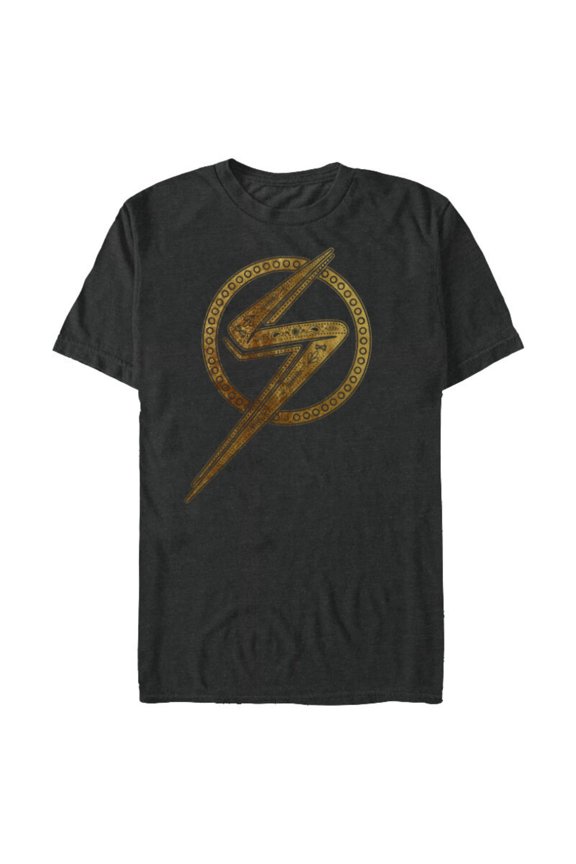 Studios’ Ms. Marvel Gold Logo - Short Sleeve Blended T-Shirt for Adults - Customized-Dark Heather