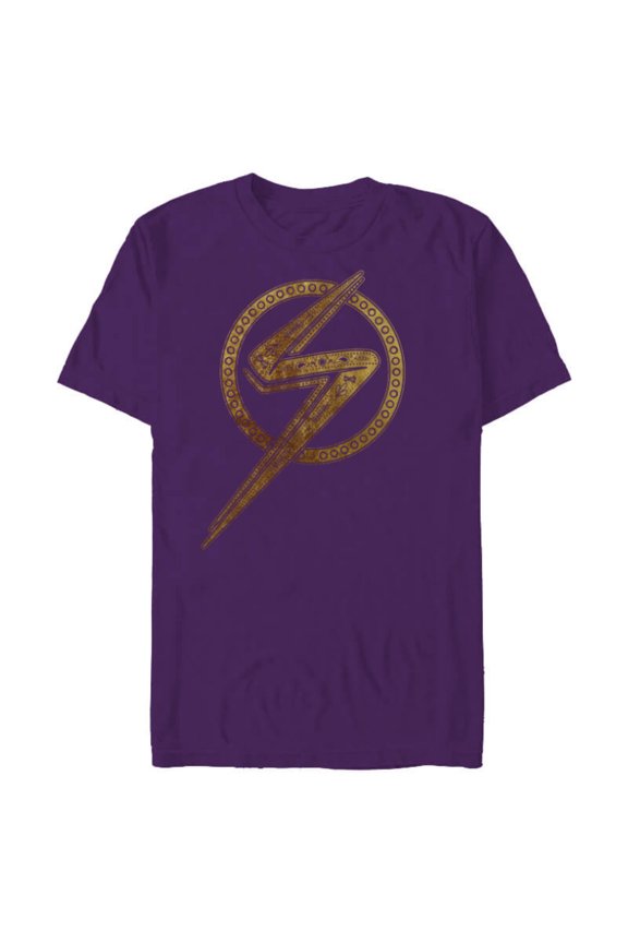 Studios’ Ms. Marvel Gold Logo - Short Sleeve Blended T-Shirt for Adults - Customized-Purple