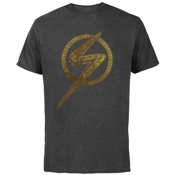 Marvel Studios’ Ms. Marvel Gold Logo - Short Sleeve Cotton T-Shirt for Adults - Customized-Charcoal