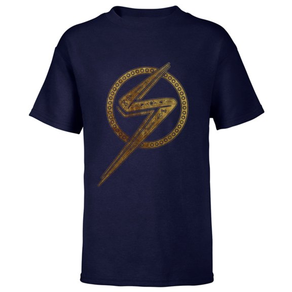Marvel Studios’ Ms. Marvel Gold Logo - Short Sleeve T-Shirt for Kids - Customized-Navy