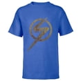 thumbnail image 1 of Marvel Studios’ Ms. Marvel Gold Logo - Short Sleeve T-Shirt for Kids - Customized-Royal, 1 of 5