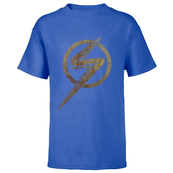 Marvel Studios’ Ms. Marvel Gold Logo - Short Sleeve T-Shirt for Kids - Customized-Royal