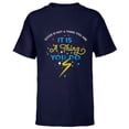 thumbnail image 1 of Marvel Studios’ Ms. Marvel Good Is Not A Thing You Are - Short Sleeve T-Shirt for Kids - Customized-Navy, 1 of 5