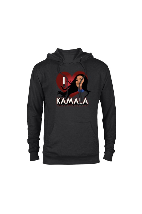 Studios Ms. Marvel I Heart Kamala - Pullover Hoodie for Adults - Customized-Black