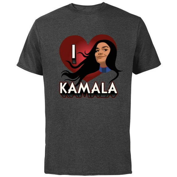 Marvel Studios Ms. Marvel I Heart Kamala - Short Sleeve Cotton T-Shirt for Adults - Customized-Charcoal
