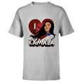 thumbnail image 1 of Marvel Studios Ms. Marvel I Heart Kamala - Short Sleeve T-Shirt for Kids - Customized-Athletic Heather, 1 of 5