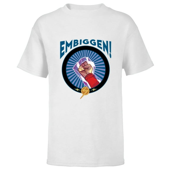 Marvel Studios’ Ms. Marvel Kamala Khan Embiggen Super Powers - Short Sleeve T-Shirt for Kids - Customized-White