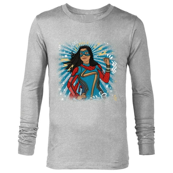 Marvel Studios’ Ms. Marvel Kamala Khan Hero - Long Sleeve T-Shirt for Men - Customized-Athletic Heather