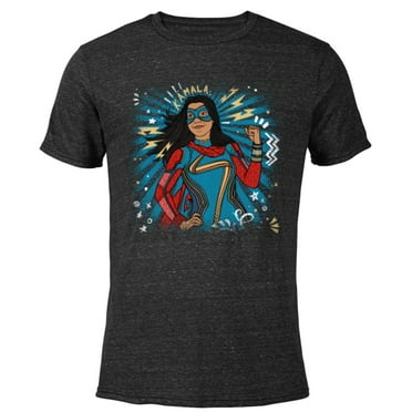 Marvel Studios’ Ms. Marvel Kamala Khan Hero - Short Sleeve Blended T-Shirt for Adults - Customized-Black