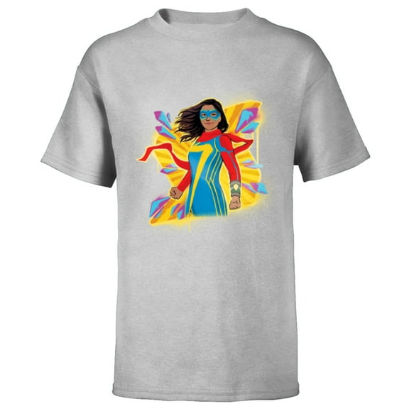 Marvel Studios Ms. Marvel Kamala Khan Hero Superpowers - Short Sleeve T-Shirt for Kids - Customized-Athletic Heather
