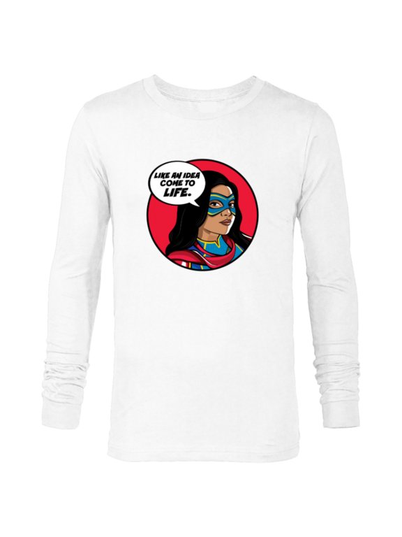 Studios Ms. Marvel Kamala Khan Idea Come to Life - Long Sleeve T-Shirt for Men - Customized-White