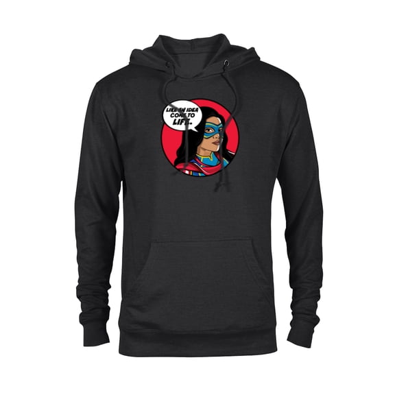 Marvel Studios Ms. Marvel Kamala Khan Idea Come to Life - Pullover Hoodie for Adults - Customized-Black