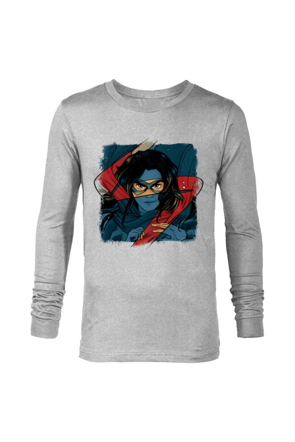 Studios Ms. Marvel Logo Action - Long Sleeve T-Shirt for Men - Customized-Athletic Heather