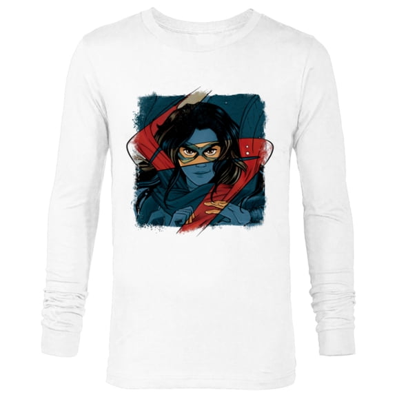 Marvel Studios Ms. Marvel Logo Action - Long Sleeve T-Shirt for Men - Customized-White