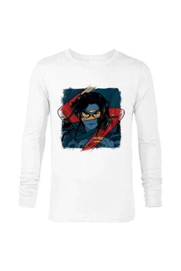 Studios Ms. Marvel Logo Action - Long Sleeve T-Shirt for Men - Customized-White