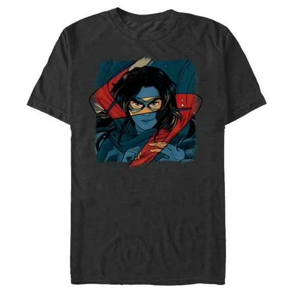 Marvel Studios Ms. Marvel Logo Action - Short Sleeve Blended T-Shirt for Adults - Customized-Dark Heather