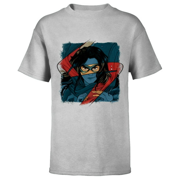 Marvel Studios Ms. Marvel Logo Action - Short Sleeve T-Shirt for Kids - Customized-Athletic Heather