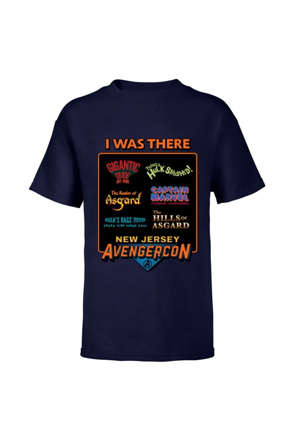 Studios Ms. Marvel New Jersey Avengercon Convention - Short Sleeve T-Shirt for Kids - Customized-Navy