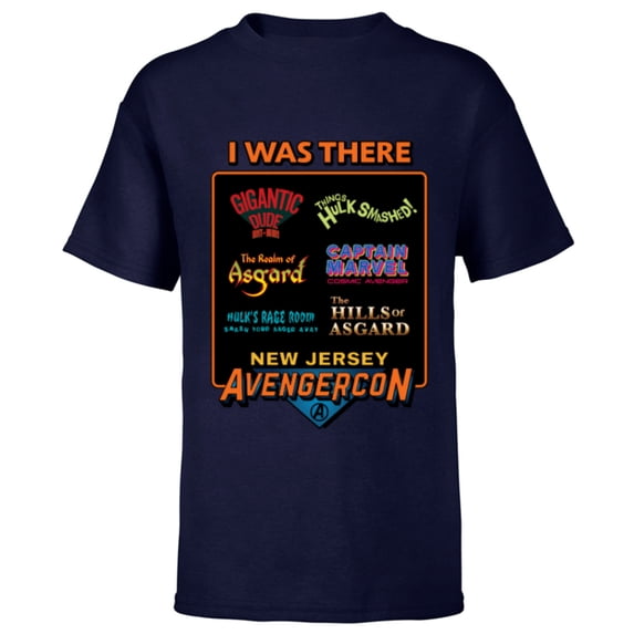 Marvel Studios Ms. Marvel New Jersey Avengercon Convention - Short Sleeve T-Shirt for Kids - Customized-Navy