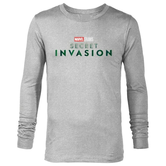 Marvel Studios Secret Invasion Series Title Logo Disney+ - Long Sleeve T-Shirt for Men - Customized-Athletic Heather
