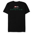 thumbnail image 1 of Marvel Studios Secret Invasion Series Title Logo Disney+ - Short Sleeve Blended T-Shirt for Adults - Customized-Black, 1 of 5