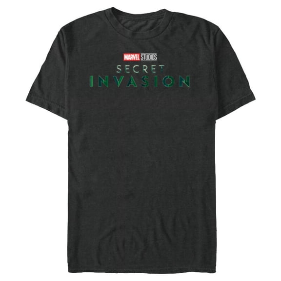 Marvel Studios Secret Invasion Series Title Logo Disney+ - Short Sleeve Blended T-Shirt for Adults - Customized-Dark Heather