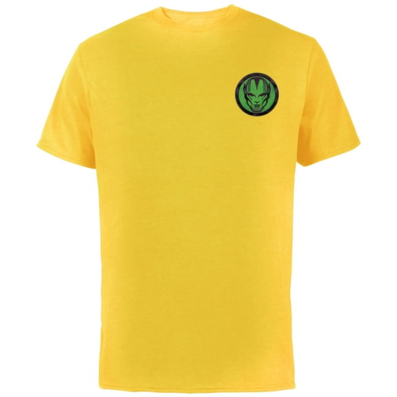 Marvel Studios Secret Invasion Skrull Icon Chest Disney  - Short Sleeve Cotton T-Shirt for Adults - Customized-Yellow