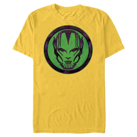Marvel Studios Secret Invasion Skrull Icon Disney  - Short Sleeve Blended T-Shirt for Adults - Customized-Yellow