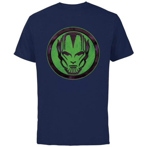 Marvel Studios Secret Invasion Skrull Icon Disney+ - Short Sleeve Cotton T-Shirt for Adults - Customized-Navy