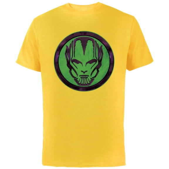 Marvel Studios Secret Invasion Skrull Icon Disney  - Short Sleeve Cotton T-Shirt for Adults - Customized-Yellow