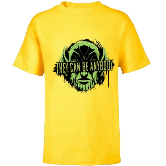 Marvel Studios Secret Invasion Skrull They Can Be Anybody - Short Sleeve T-Shirt for Kids - Customized-Yellow