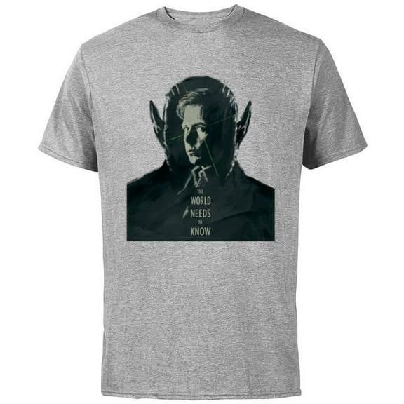 Marvel Studios Secret Invasion The World Needs to Know Talos - Short Sleeve Cotton T-Shirt for Adults - Customized-Athletic Heather