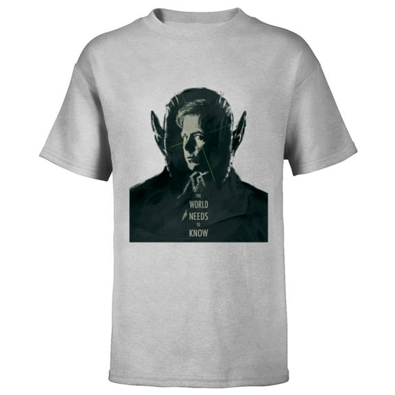 Marvel Studios Secret Invasion The World Needs to Know Talos - Short Sleeve T-Shirt for Kids - Customized-Athletic Heather