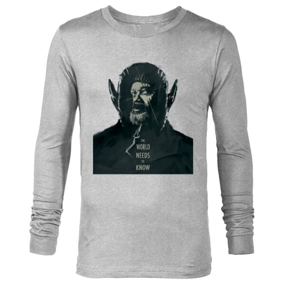 Marvel Studios Secret Invasion World Needs to Know Nick Fury - Long Sleeve T-Shirt for Men - Customized-Athletic Heather