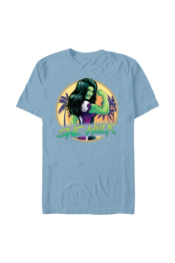 Studios She-Hulk Disney Plus Flex - Short Sleeve Blended T-Shirt for Adults - Customized-Ocean Blue