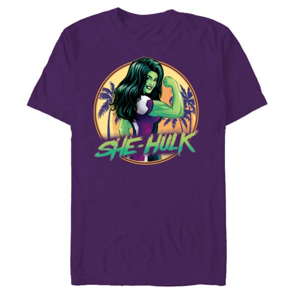 Marvel Studios She-Hulk Disney Plus Flex - Short Sleeve Blended T-Shirt for Adults - Customized-Purple