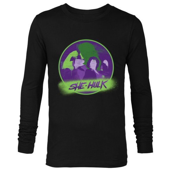 Marvel Studios She-Hulk Disney Plus Spray Paint - Long Sleeve T-Shirt for Men - Customized-Black