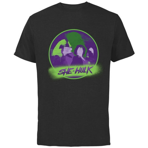 Marvel Studios She-Hulk Disney Plus Spray Paint - Short Sleeve Cotton T-Shirt for Adults - Customized-Black