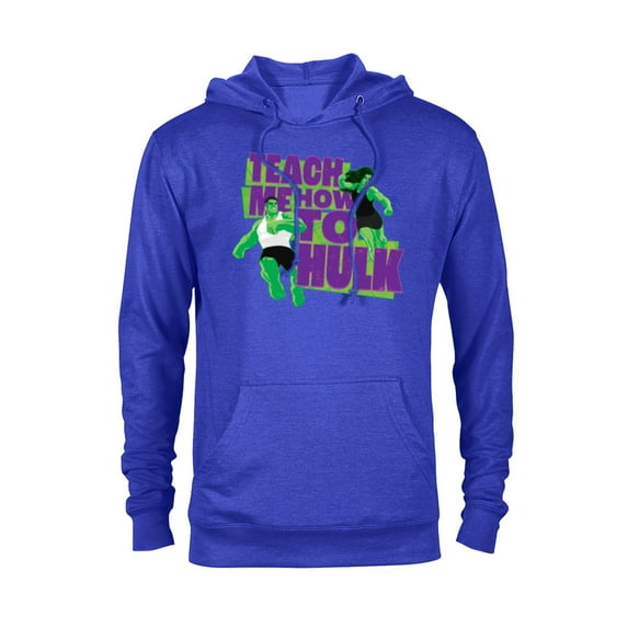 Marvel Studios She-Hulk & Hulk Teach Me How to Hulk Disney+ - Pullover Hoodie for Adults - Customized-Royal