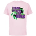 thumbnail image 1 of Marvel Studios She-Hulk & Hulk Teach Me How to Hulk Disney+ - Short Sleeve Cotton T-Shirt for Adults - Customized-Soft Pink, 1 of 5