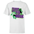 thumbnail image 1 of Marvel Studios She-Hulk & Hulk Teach Me How to Hulk Disney+ - Short Sleeve T-Shirt for Kids - Customized-White, 1 of 5
