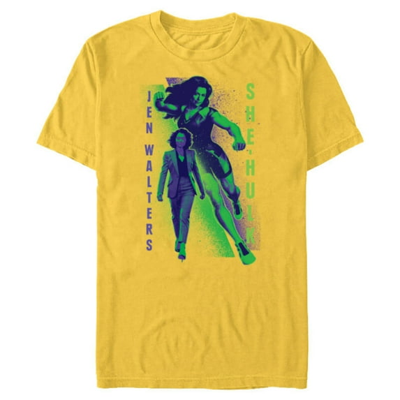 Marvel Studios She-Hulk Jen Walters Disney Plus - Short Sleeve Blended T-Shirt for Adults - Customized-Yellow