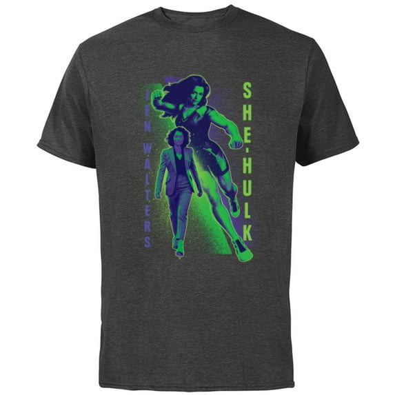 Marvel Studios She-Hulk Jen Walters Disney Plus - Short Sleeve Cotton T-Shirt for Adults - Customized-Charcoal