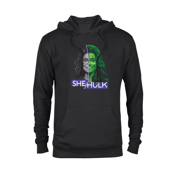 Marvel Studios She Hulk Jen Walters Split - Pullover Hoodie for Adults - Customized-Black