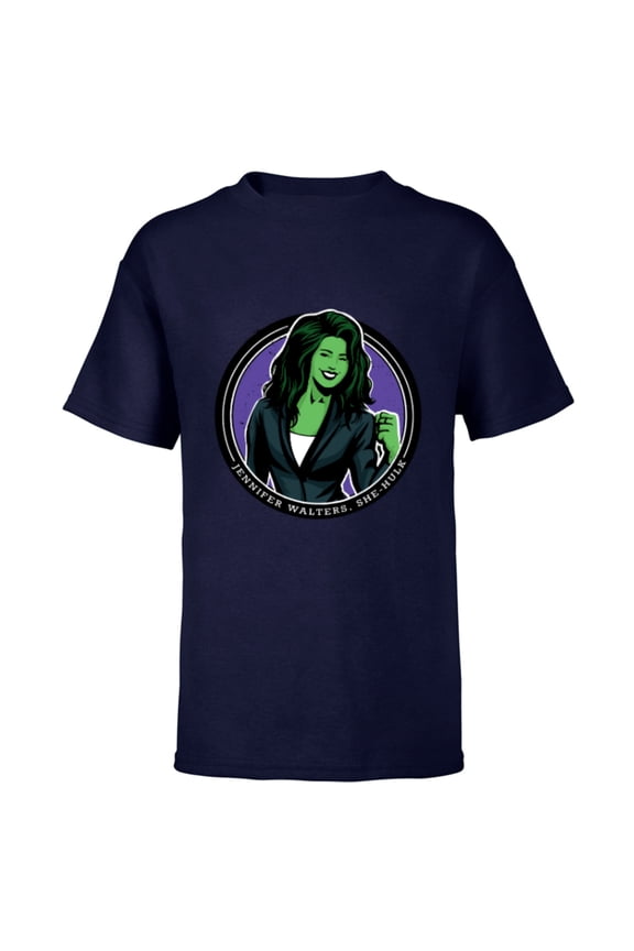 Studios She-Hulk Jennifer Walters - Short Sleeve T-Shirt for Kids - Customized-Navy