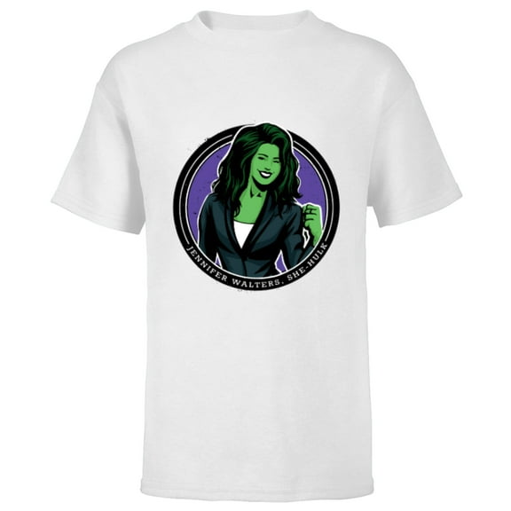 Marvel Studios She-Hulk Jennifer Walters - Short Sleeve T-Shirt for Kids - Customized-White