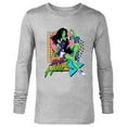 thumbnail image 1 of Marvel Studios She-Hulk LA Retro Eighties Style Disney+ - Long Sleeve T-Shirt for Men - Customized-Athletic Heather, 1 of 5