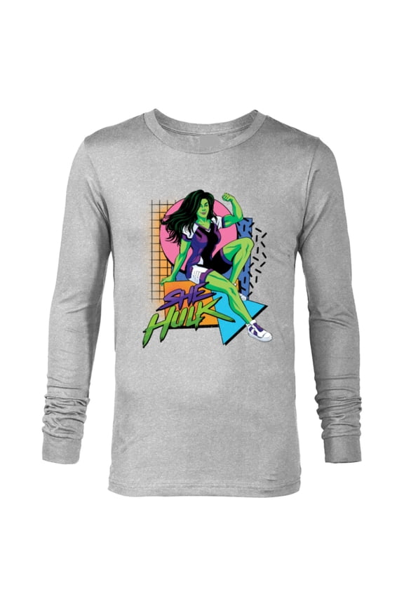 Studios She-Hulk LA Retro Eighties Style Disney+ - Long Sleeve T-Shirt for Men - Customized-Athletic Heather