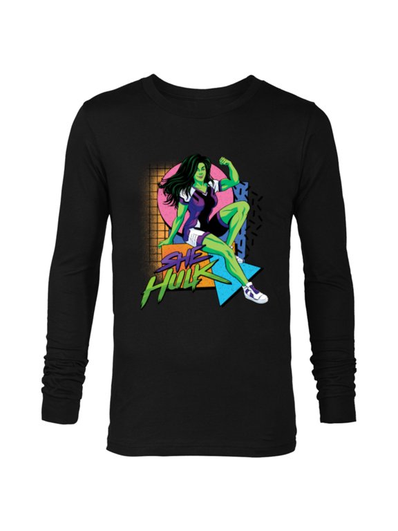 Studios She-Hulk LA Retro Eighties Style Disney+ - Long Sleeve T-Shirt for Men - Customized-Black